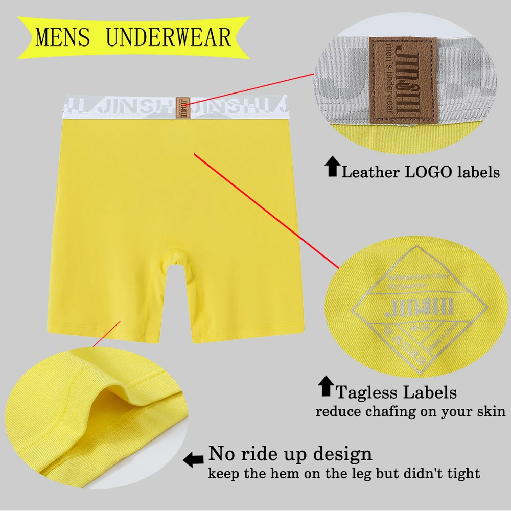 Men's Fasion High Quality Bamboo Boxers Panties Shorts TAGLESS Width Elastic Waistband Quick Drying Mens Panties Underpants