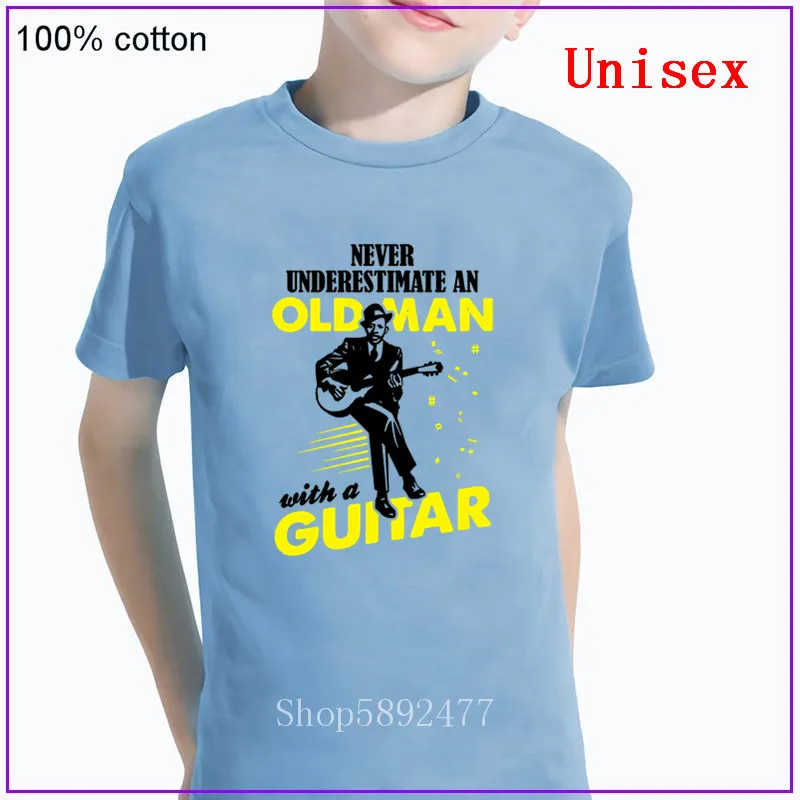 2020 летняя футболка с коротким рукавом никогда не недооценивает стариков гитарой