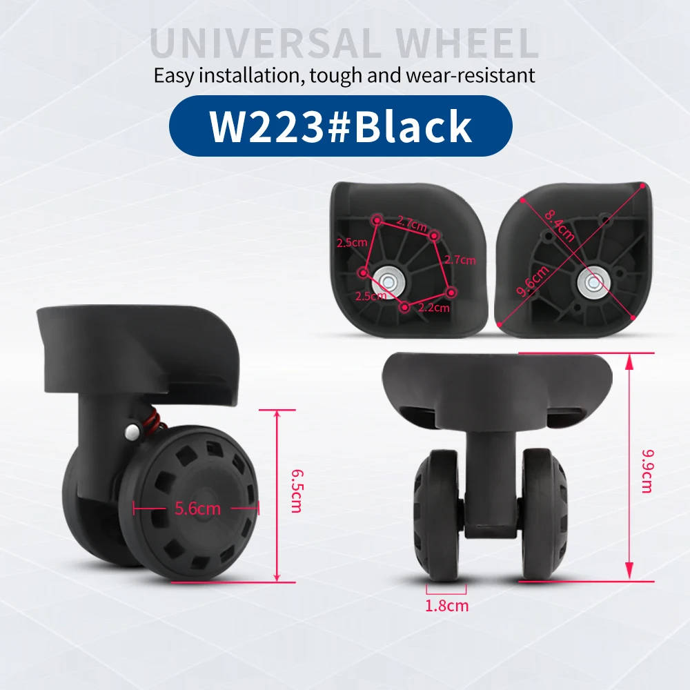 TANGYIPIN W223 Accessories universal wheels trolley case luggage replacement password box accessories repair non-slip mute wheel