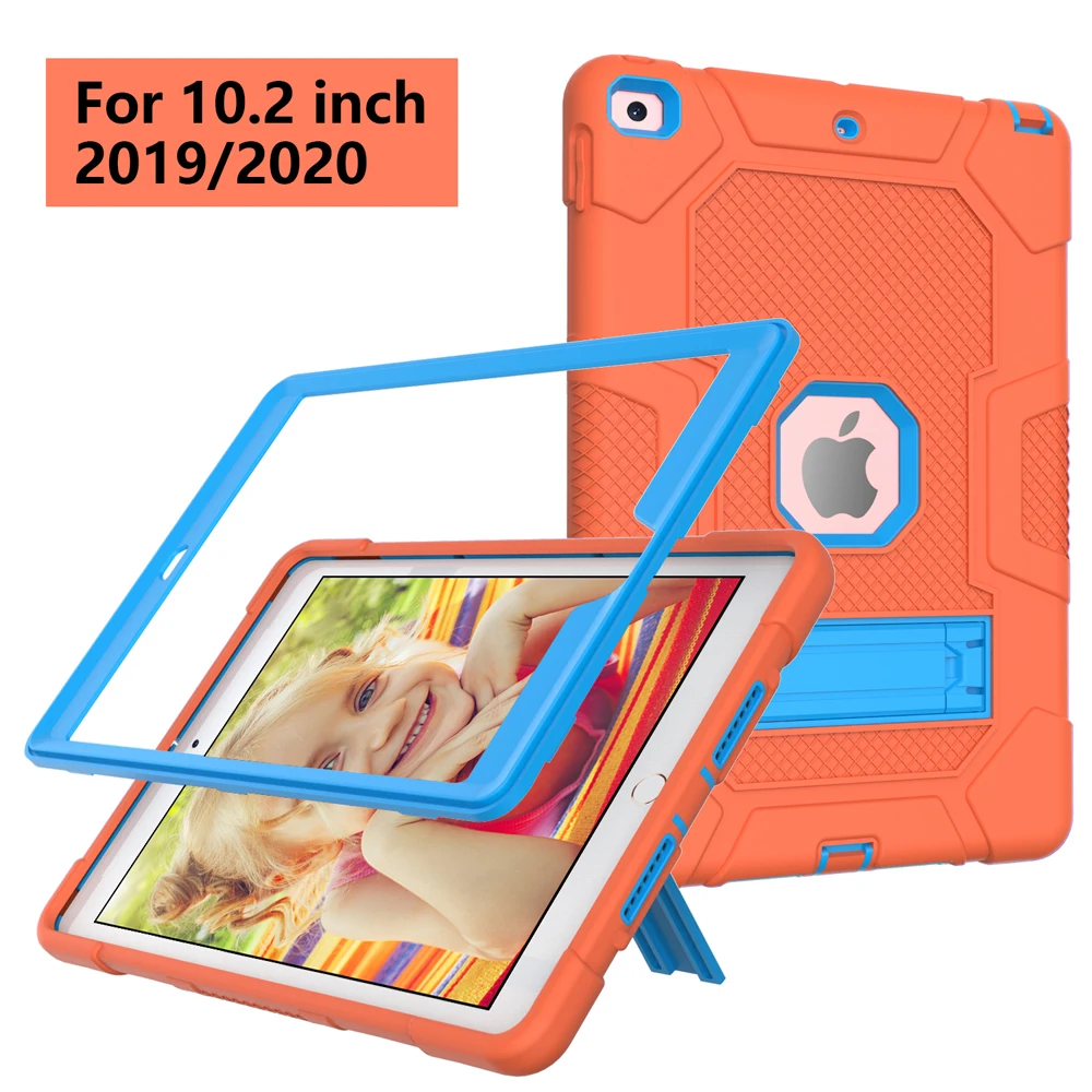 TPU Silicon Tablet PC Shockproof Stand Cover for IPad7 IPad8 IPad 8 7 2020 2019 7th 8th IPad 10.2 Case Heavy Shell