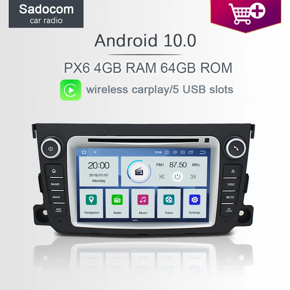 Автомобильный DVD плеер DSP PX6 IPS Android 9. 0 4 Гб + 64 автомобильный радиоприемник RDS радио
