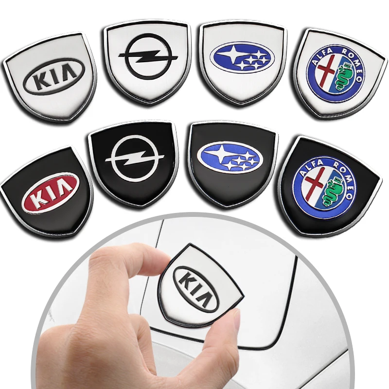 

1/2pcs Metal Decal Car Window Trunk Decorative Sticker Accessories For Mercedes Benz Jeep Toyota Volkswagen Honda Skoda Ford KIA