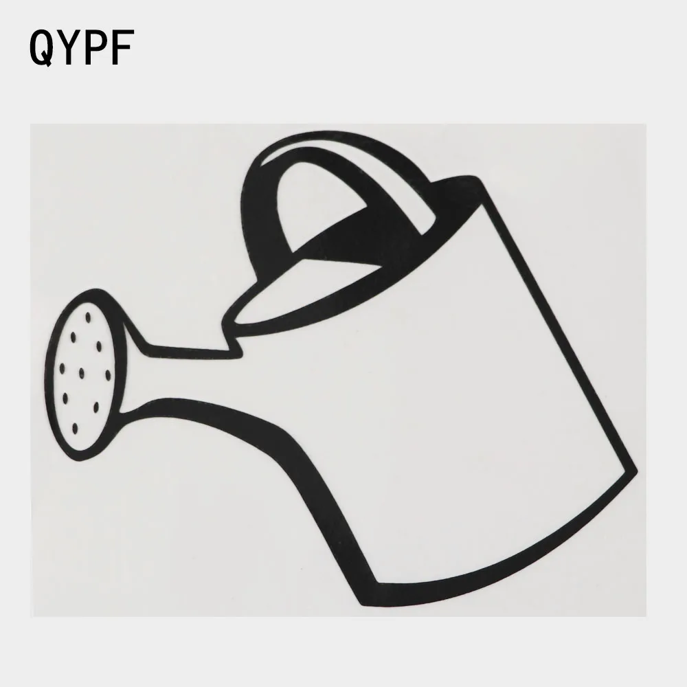 

QYPF 13.5×11.2CM Decorative Garden Watering Can Vinyl Car Sticker Black/Silver 2A-0058