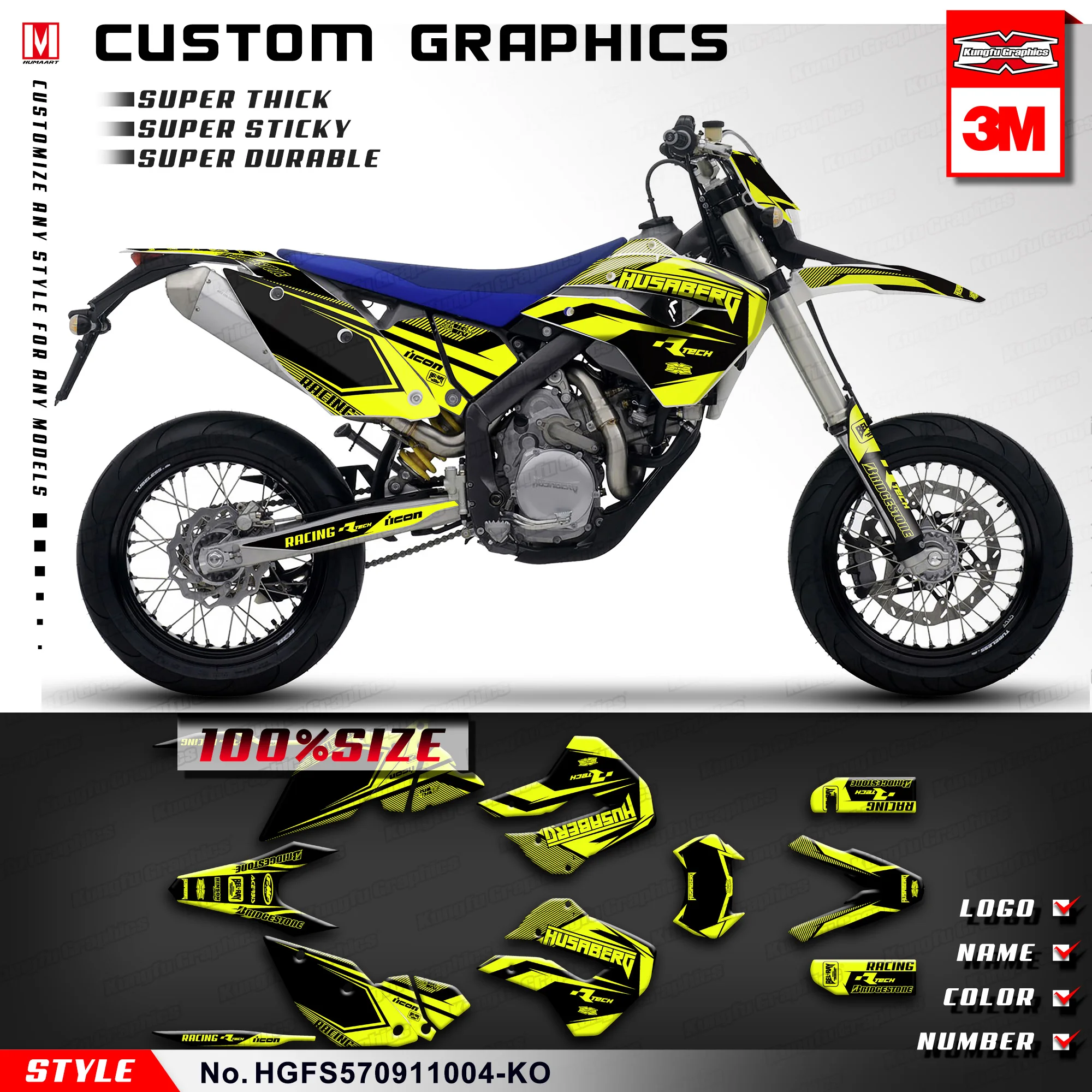 Наклейки на заказ, для Husaberg FE 390 