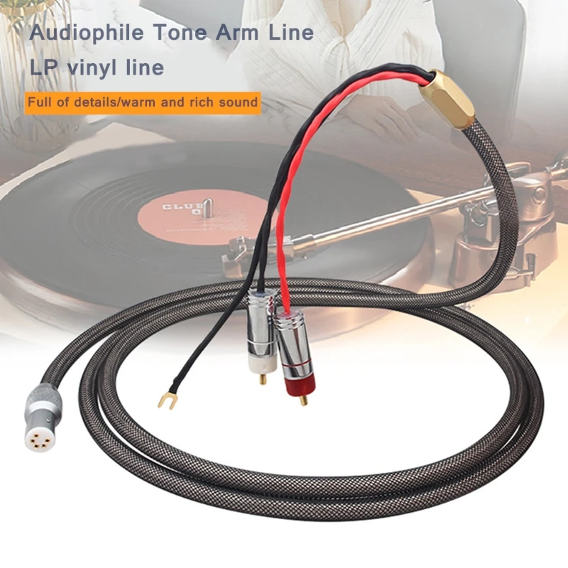 

high-quality LP vinyl record tonearm cable audio signal cable XLR five-core female socket dedicated for phonograph