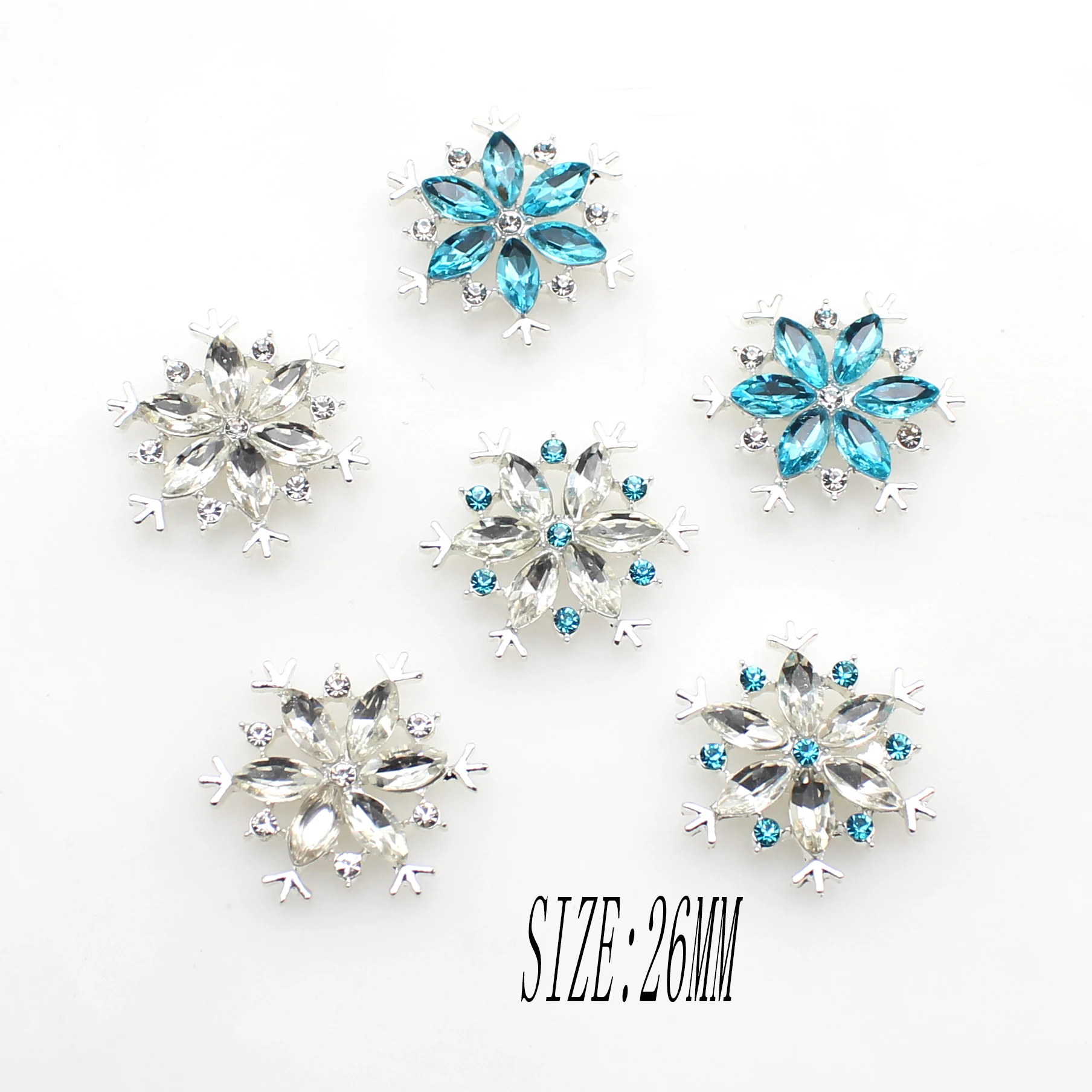 

10 шт./лот 26 мм стразы полые пуговицы с плоским дном из сплава швейные DIY для женской одежды ручной работы и аксессуары для украшения банта