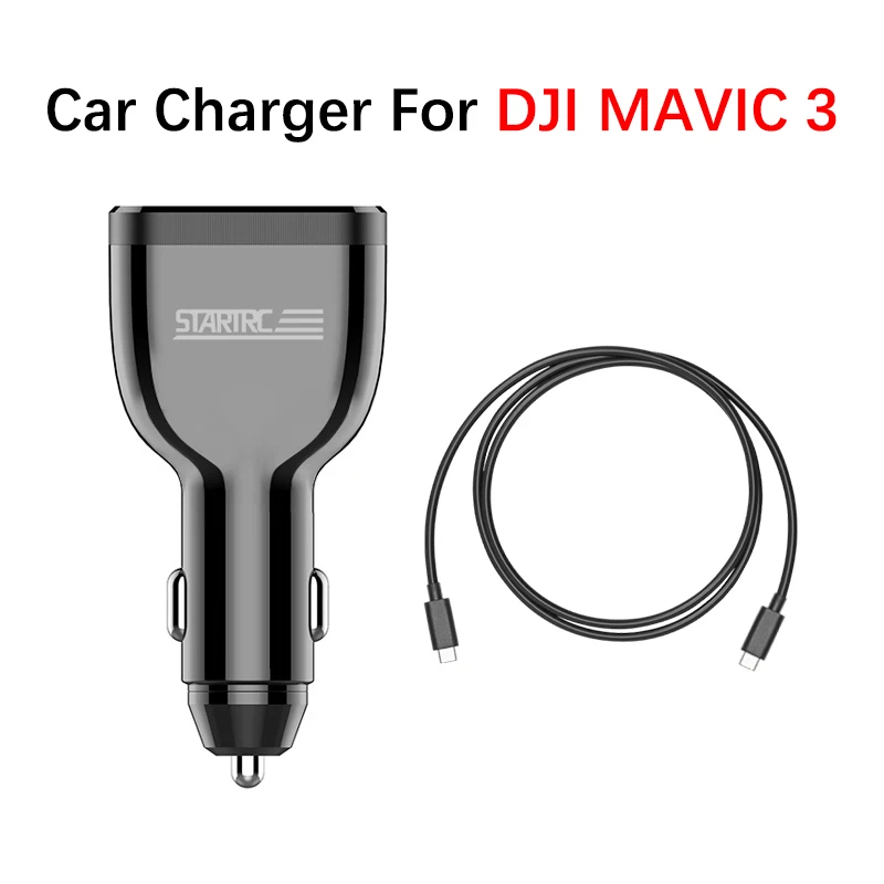 

Автомобильное зарядное устройство для DJI MAVIC 3/3 Cine, автомобильное зарядное устройство для дрона QC 3,0/PD, двойной интерфейс, быстрая зарядка, ул...