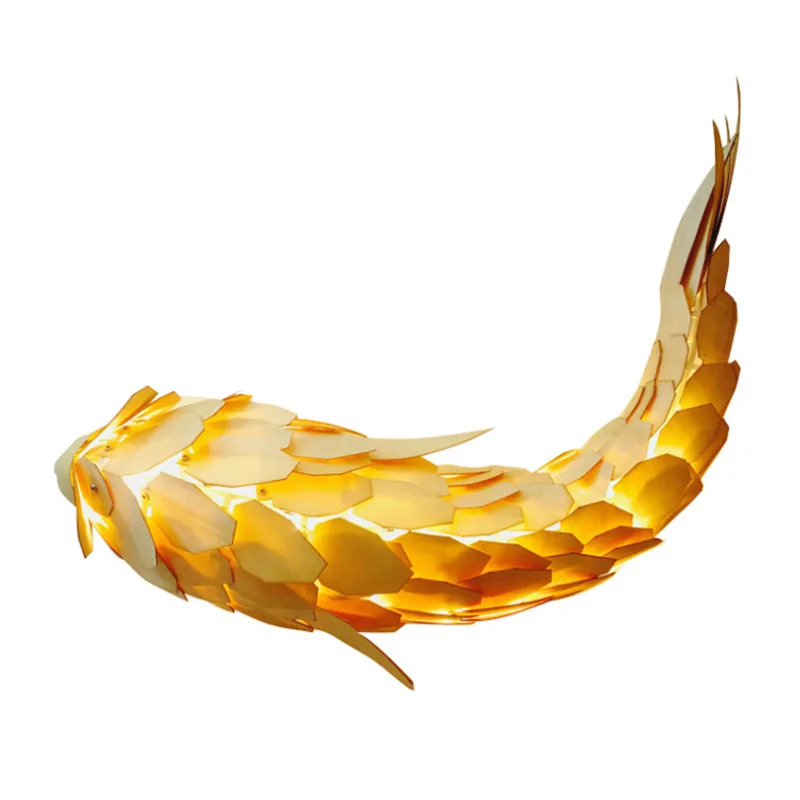 

Nordic Creative Decorative Fish Wall Lamp Living Room Background Building Led Wall Light Bedroom Hotel Engineering Lighting