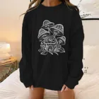 Женская толстовка с капюшоном, готический пуловер с длинным рукавом и круглым вырезом, свитшоты в стиле хип-хоп, крутая уличная одежда, свободная Повседневная Толстовка для пар