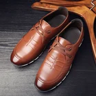 Корейская версия модных повседневных деловых мужских туфель мужские Студенческие износостойкие универсальные туфли английская кожаная обувь для мужчин