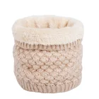 Зимние теплые вязаные шарфы-кольца для женщин и мужчин, толстые эластичные вязаные глушители, Детский плюшевый шарф-воротник для мальчиков и девочек 2022