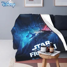 Couverture Disney la reine des neiges pour enfants, couvre lit d'hiver en peluche, motif dessin animé, couvre lit sur le lit, cadeau pour filles  (1)