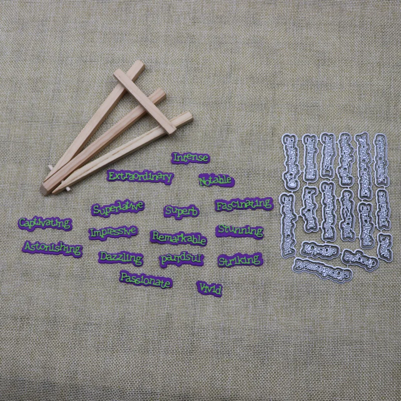 Новые искусственные металлические Вырубные штампы вырезанные слова фраза