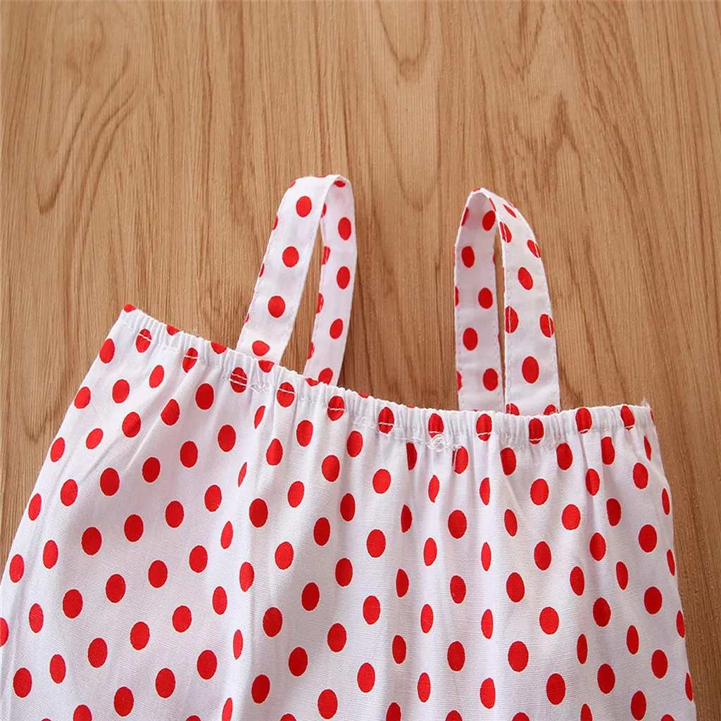 Летняя одежда для маленьких девочек жилет с галстуком-бабочкой в горошек детей и