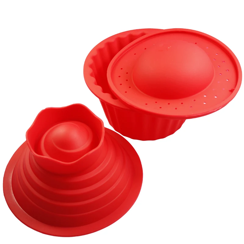 

Conjunto de 3 unidades de moldes de silicona para cupcakes utensilios resistentes al calor para hornear silicone mold