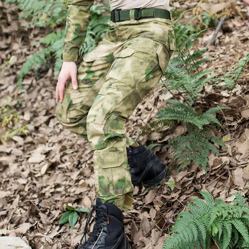 

New Men Camouflage Military Tactical Pants Army Military Uniform G3 Trousers Airsoft Paintball Combat Cargo Pants With Knee Pads