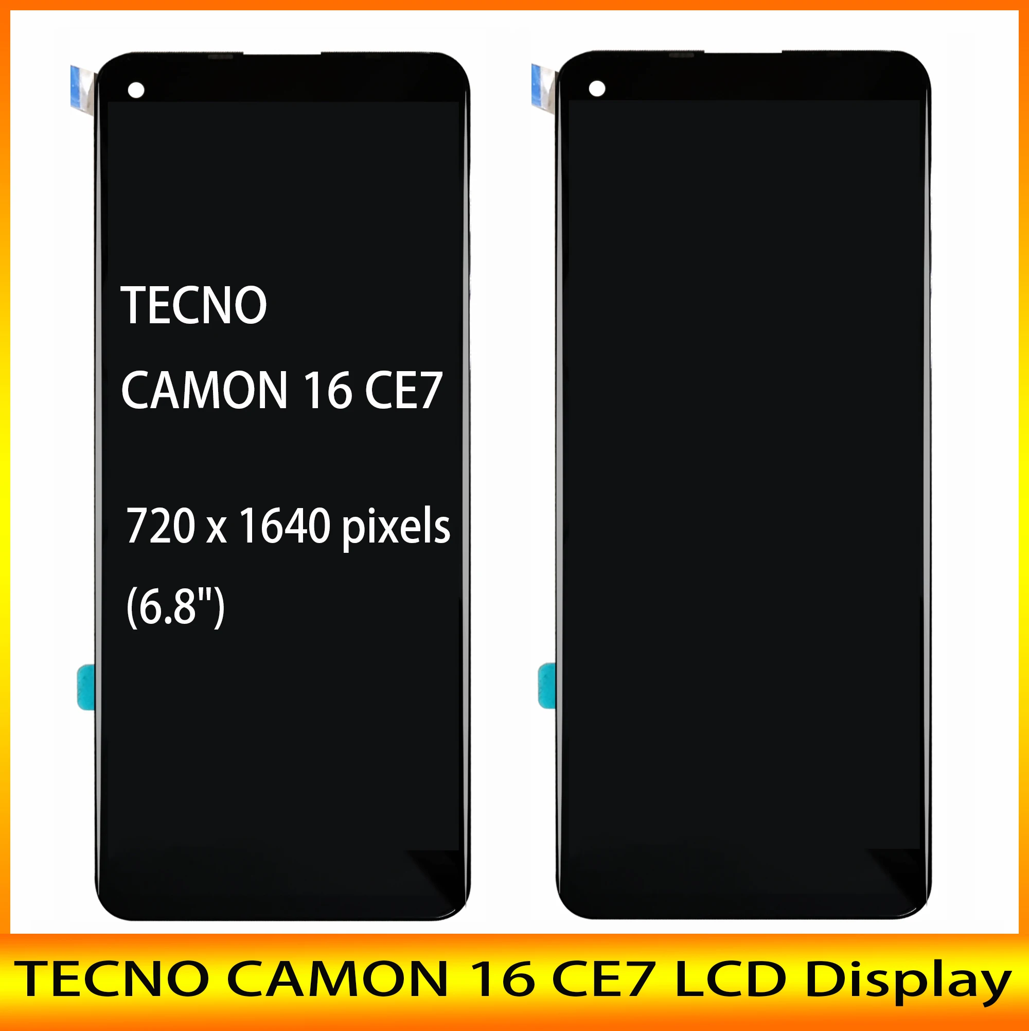 Новый ЖК-дисплей 6 8 дюйма для TECNO CAMON 16 CE7 / SE + сенсорный экран дигитайзер в сборе с