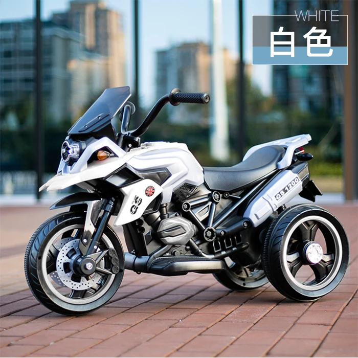 Электрический мотоцикл с зарядкой для мальчиков коляска трицикл детский