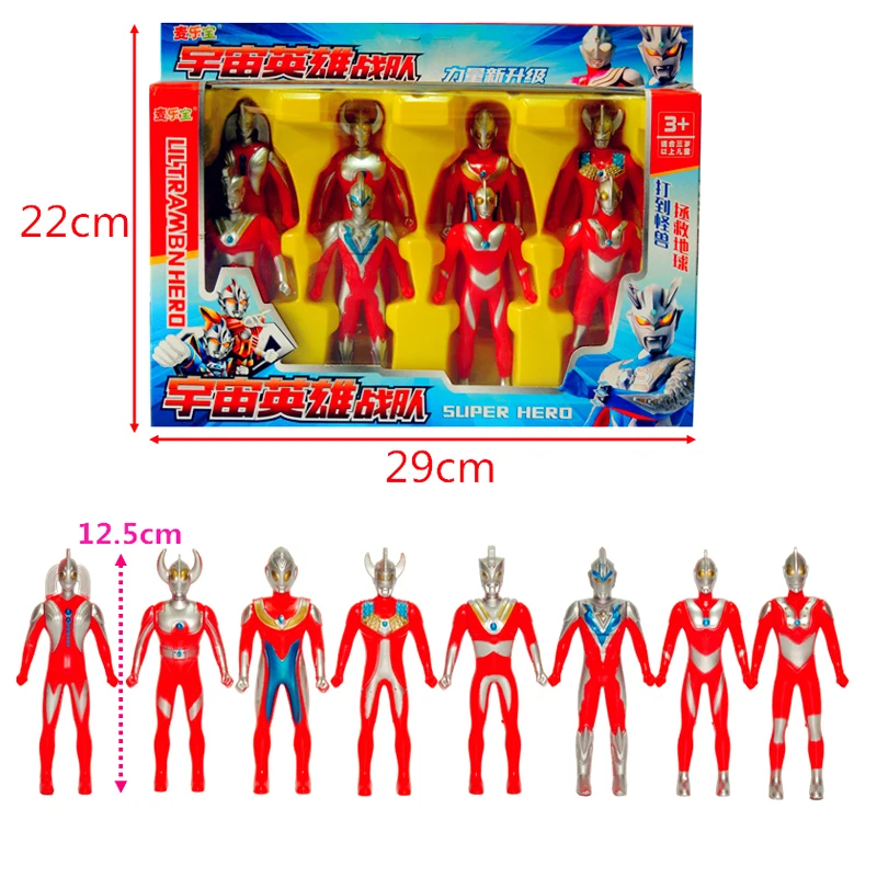 12 шт./компл. супер герой Ultraman кукла набор модель фигурку Коллекционное издание