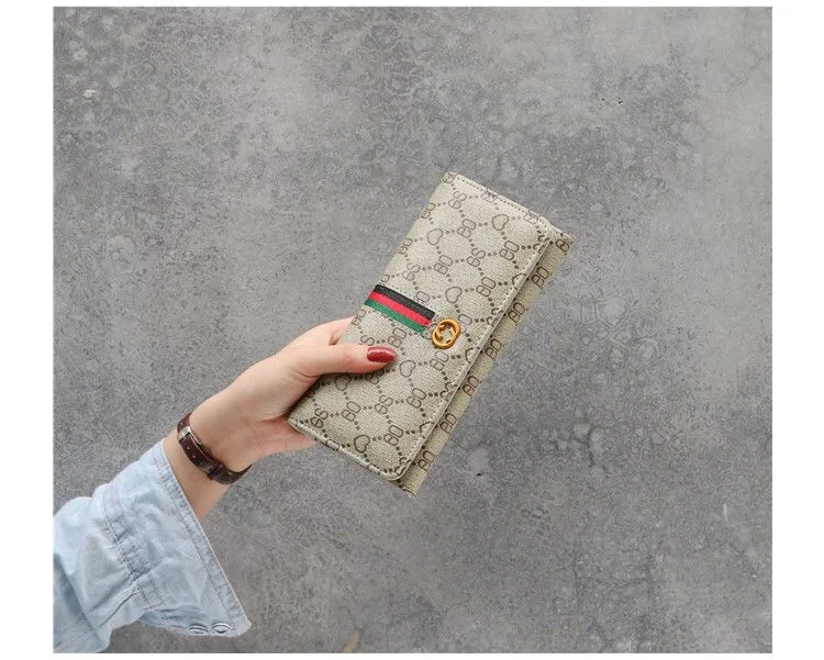 

Geometric Luxury Brand Leather Wallets Women Long Zipper Coin Purses Tassel Design Clutch Wallet Female Money Credit Card Holder