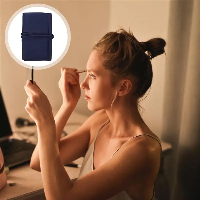 

Foldable Makeup Brush Storage Bag Portable Roll Up Makeup Bag for Brush