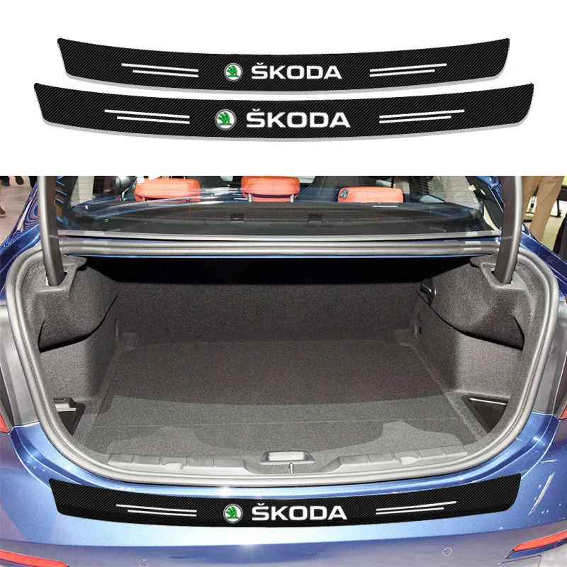 

2pcs Car Trunk Stickers Automotive Goods Sticker for Skodas Logo Octavia 2 3 A7 Rapid Kodiaq Fabia Superb Kamiq Auto Accessories