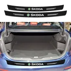 2 шт., наклейки на багажник автомобиля, автомобильные товары, наклейки для логотипа Skodas Octavia 2 3 A7 Rapid Kodiaq Fabia, превосходные автомобильные аксессуары Kamiq