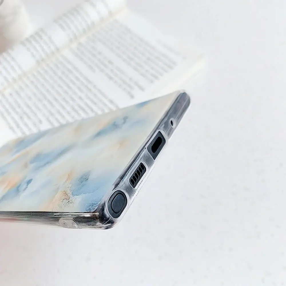 Матовый мраморный чехол для телефона samsung Note 10 pro антидетонационный мягкий IMD