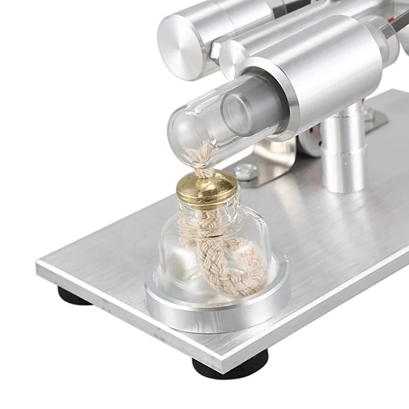 

Hot Air Stirling Engine Experiment Model Power Generator Motor Educational Physic Steam Power Toy Design Gift