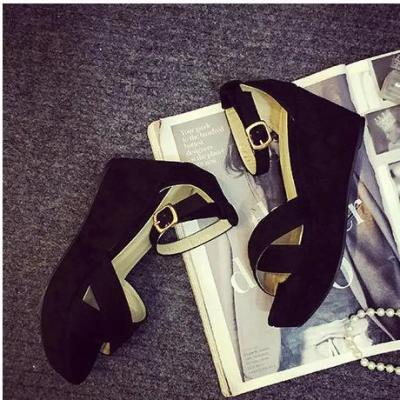 Босоножки женские на платформе сандалии толстой подошве высокий каблук