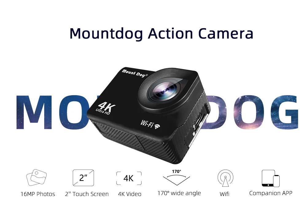 2," HD Водонепроницаемая Спортивная экшн-видеокамера 4 K, WiFi, пульт дистанционного управления, видеокамера DVR DV камера, подводный корпус, чехол, аксессуары