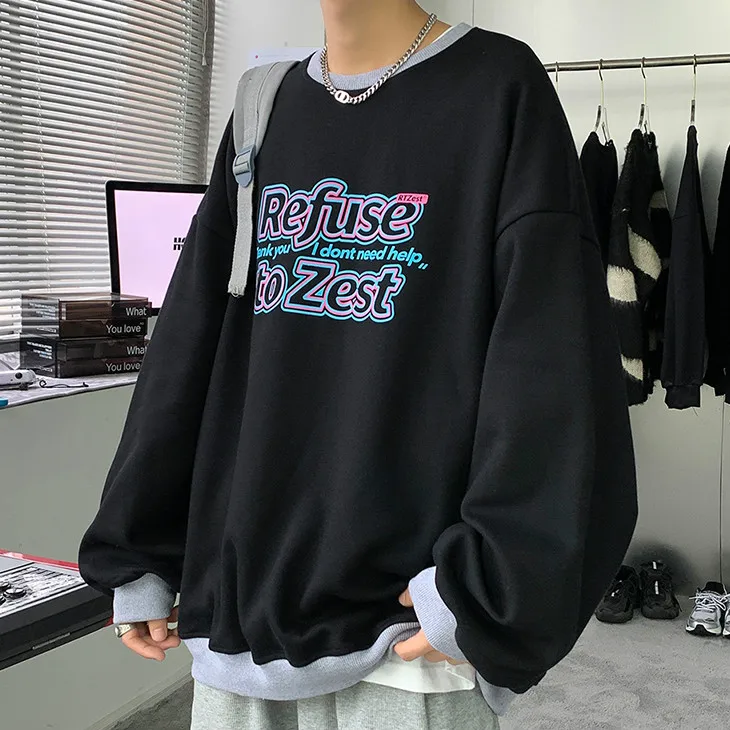 

KEMOY Men Letter Designer Patchwork Streetwear Hoodies 2021 Mens Harajuku Vintage Oversized Hoodies Male Kpop Fashion Hoodies