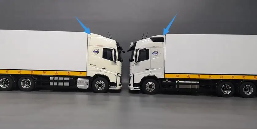 Ведро контейнер прицеп буксировочный спойлер для Tamiya 1/14 тягач Volvo FH16 FH12 Globetrotter 750 6X4 грузовик лесовоз#56360