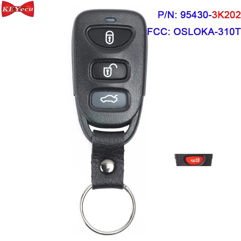 KEYECU для Hyundai Elantra Sonata 2007 2008 2009 2010 дистанционное управление Fob P/N: 95430 3K202 FCC ID: Φ|Ключ