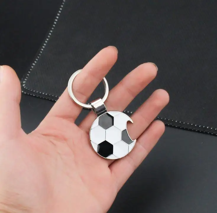 

Football Shaped Bottle Opener Key Keychain Metal Aolly Keys Buckle Ring Openers for Kitchen Bar Gifts SN2527