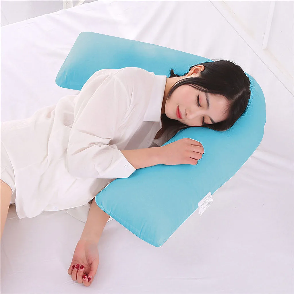 Sleeping Support Pillow V Shaped Pillowcase Pregnency Nursing Case Women Body Neck Back | Дом и сад