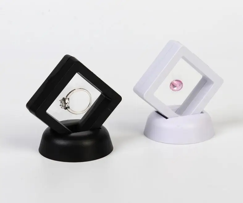 50*50 мм прозрачный чехол для дисплея Oorbel Gems Ring Sieraden schorsinging Verpakking HUISDIER Membraan Standhouder