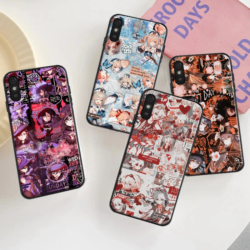 

Genshin Impact Game Black TPU Silicone Soft Phone Case For Xiaomi Redmi 7 7A 8 8A 9 9i 9AT 9T 9C Note 7 8 8T 8 Pro Cover