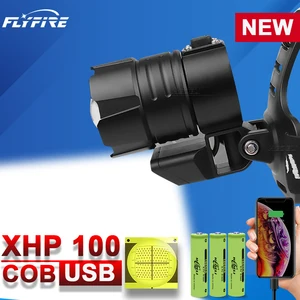 2020 Новый 18650 лм cob xhp100 светодиодный налобный фонарь xhp70 xhp50 высокомощный светодиодный налобный фонарь фонарик USB Перезаряжаемый