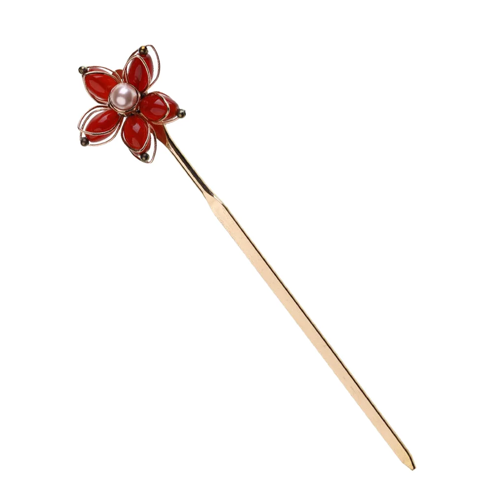 

Retro Hairpin Floral Hair Chopstick Ancient Pearl Headdress Hair Stick