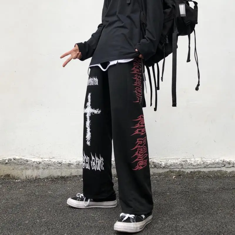 

2021 Hot Sale Sweatpants Trousers Men Women Unisex Plus Size Streetwear Kpop Style Print Long Pant Jogger