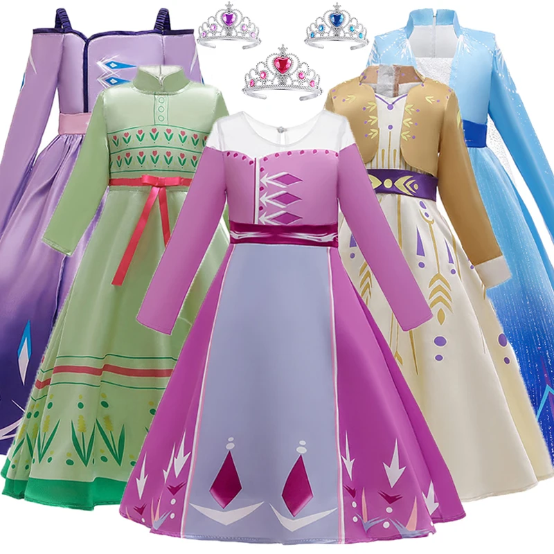 2020 New Princess Dresses Kristoff Outfit Kids For Girls Evening Party Flower Wedding Gowns Clothing | Детская одежда и обувь