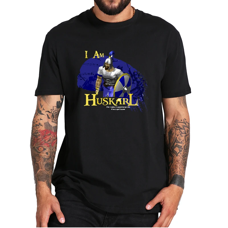 

Age Of Empires I Am Huskarl 2 T-Shirt Bring Back AOE Campaign Classic Tee Tops Gift For RTS Real Time Strategy Video Gamers