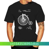 2018 hot sale new mens t shirt big wheel bicycle velocipede t shirt bicycle shirt bike shirt patent gift o neck tee