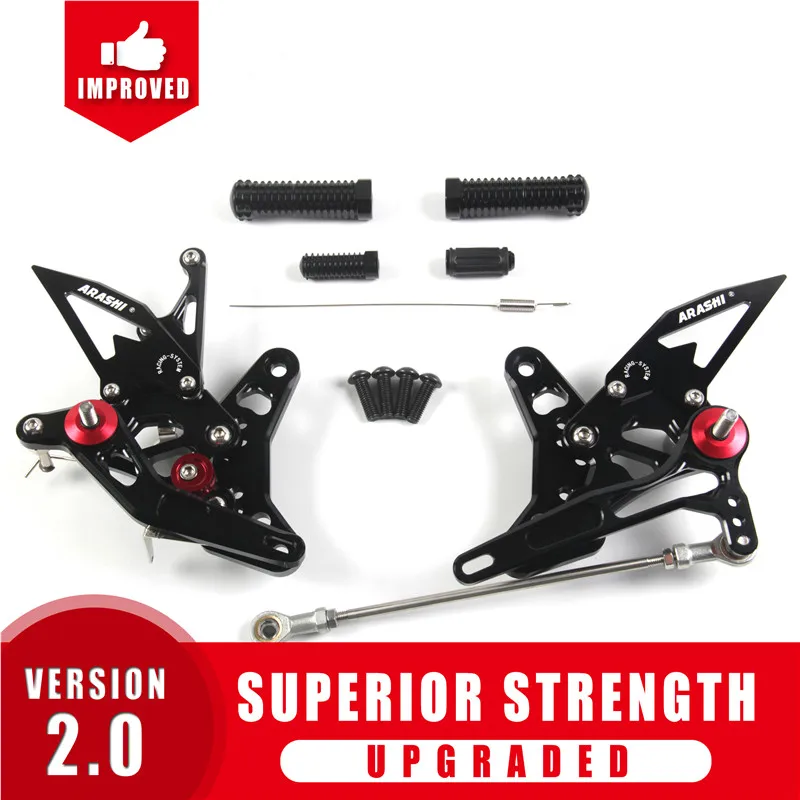Комплект для ног Arashi CNC Rider SUZUKI SV650 SV650S 2016 2017 2018 2019 2021 Регулируемые подножки SV 650
