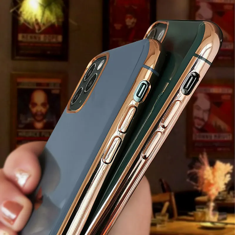 Оригинальный Роскошный брендовый силиконовый чехол с покрытием для Apple iPhone 11 Pro Max