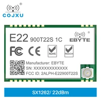 sx1262 lora rf iot module 868mhz 915hz 22dbm uart interface long range transmitter and receiver cojxu e22 900t22s1c