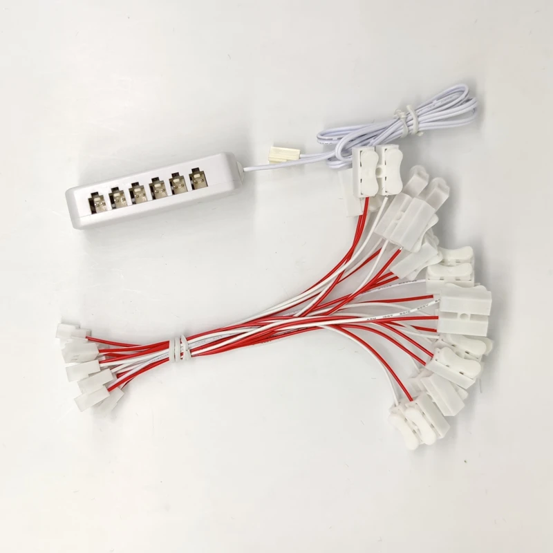 

12 Port Sharing Box Set, Port Distributor, Port Hub for Scale Model Lights Connection Railway Layout