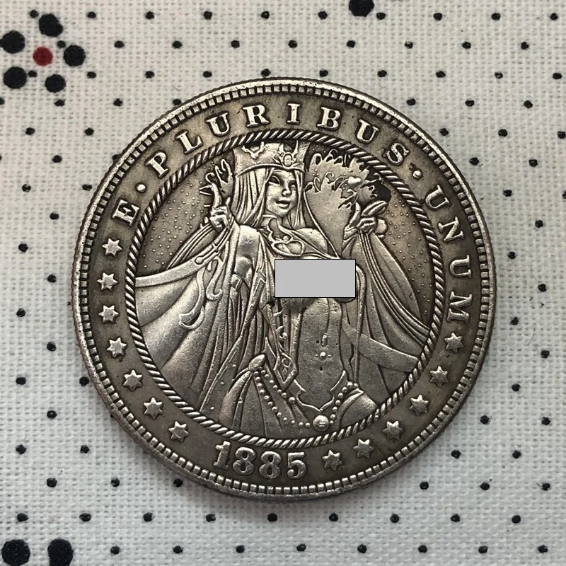 1885 38 мм сексуальная девушка Хобо никелевая антикварная монета Коллекционная