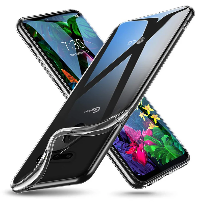Прозрачный Силикон ТПЭ задняя крышка для LG G8 S X ThinQ мягкий чехол телефона 360